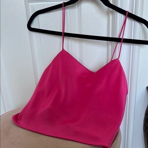 Alice + Olivia Pink Crop Camisole Top